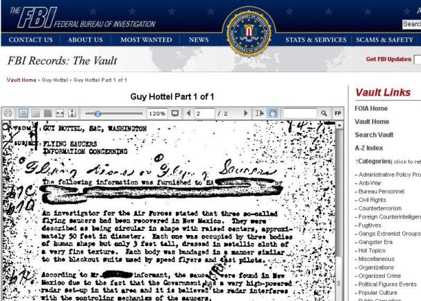 fbi vanzemaljci