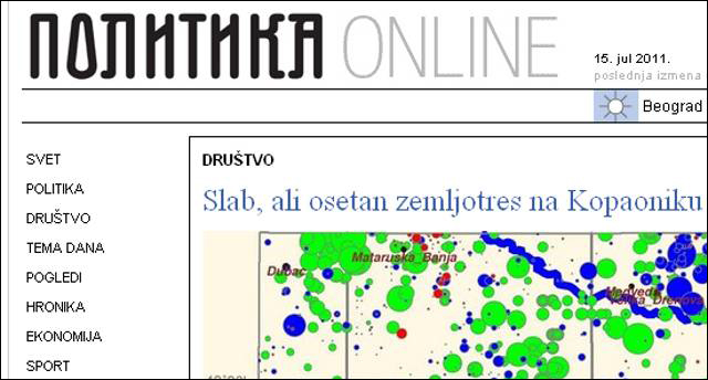 slab ali osetan zemljotres na kopaoniku slab ali osetan zemljotres na kopaoniku
