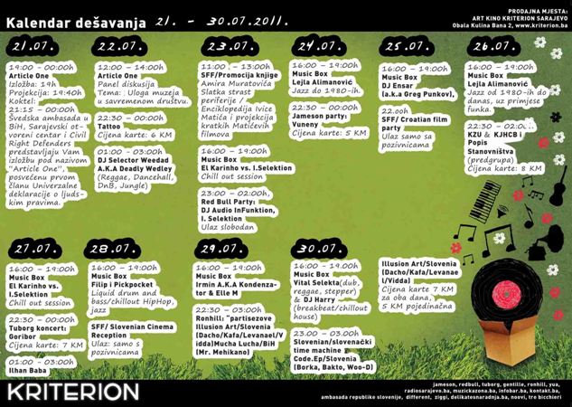 kriterion festivalski program kriterion festivalski program
