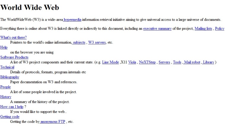 prva web stranica