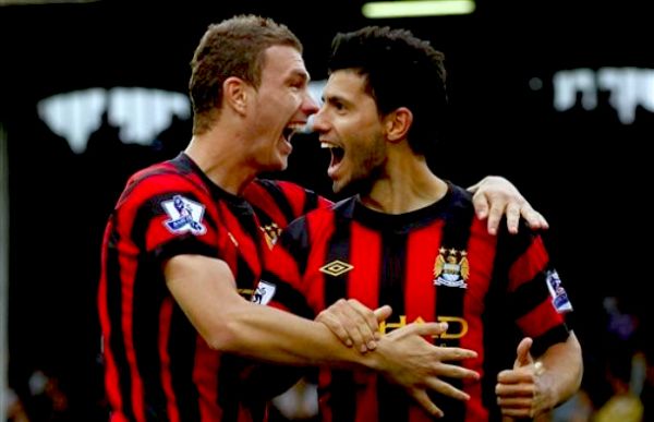 Edin Džeko i Kun Aguero; foto: AP Edin Džeko i Kun Aguero; foto: AP