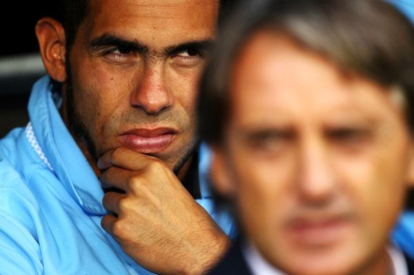 Carlos Tevez i Roberto Mancini; foto: Getty Images Carlos Tevez i Roberto Mancini; foto: Getty Images