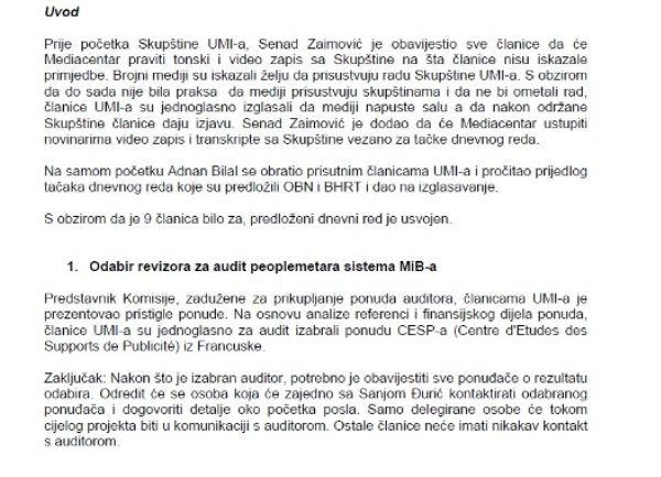 zapisnik UMI