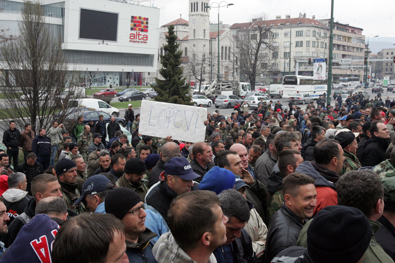 Protesti biv&scaron;ih pripadnika OSBiH u Sarajevu/ Foto: DEPO PORTAL