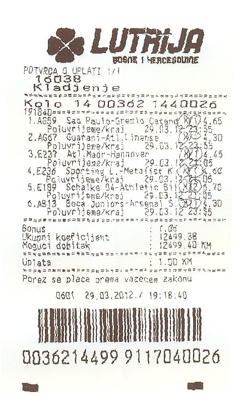 tiket lutrija