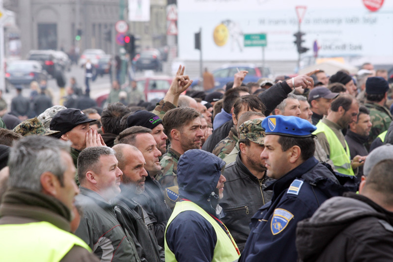 Protesti biv&scaron;ih pripadnika OSBiH u Sarajevu/ Foto: DEPO PORTAL