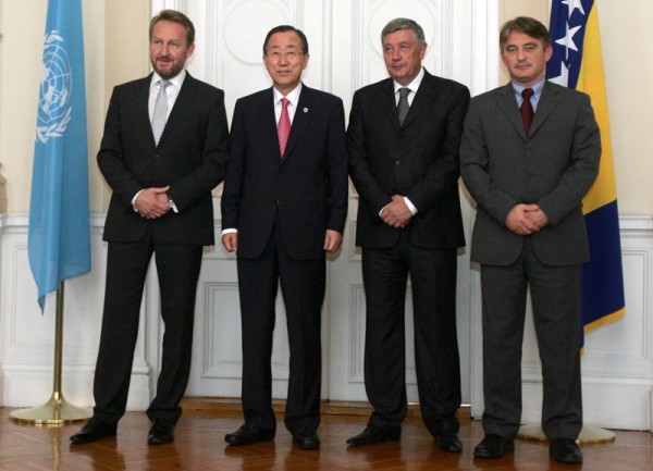 Ban Ki-moon sa članovima Predsjedništva BiH/ Foto. DEPO PORTAL Ban Ki-moon sa članovima Predsjedništva BiH/ Foto. DEPO PORTAL