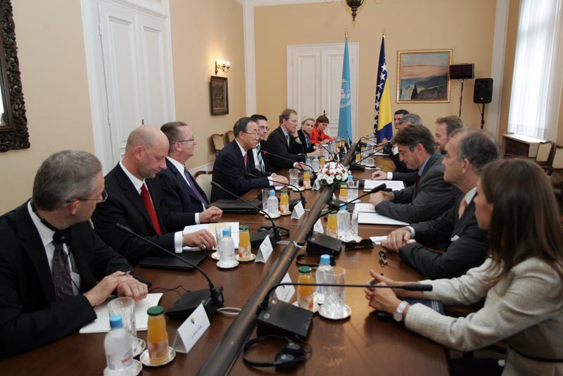 Ban Ki-moon sa članovima Predsjedništva BiH/ Foto. DEPO PORTAL Ban Ki-moon sa članovima Predsjedništva BiH/ Foto. DEPO PORTAL