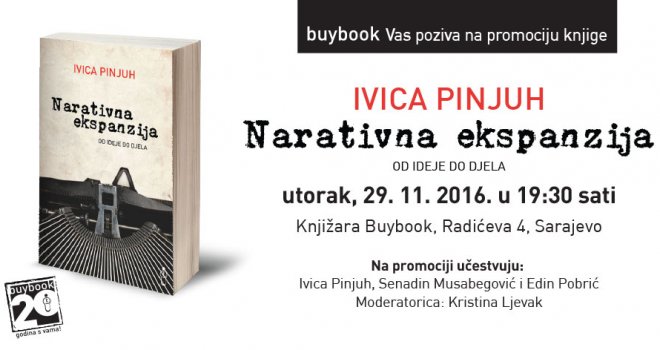 Promocija knjige Ivice Pinjuha 'Narativna ekspanzija' 29. novembra