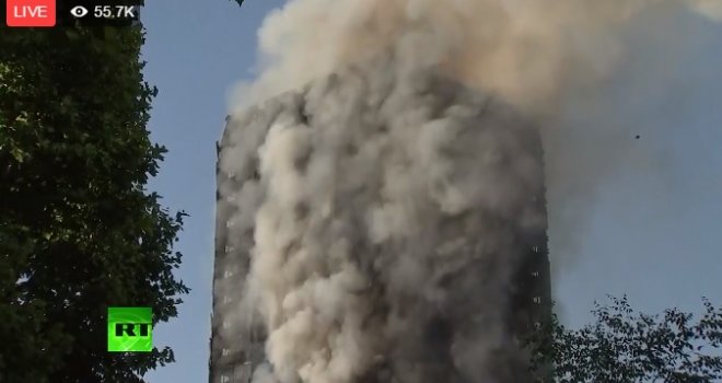 Gori neboder u centru Londona: Ljudi iskaču kroz prozore, odjekuju eksplozije, a policija strahuje da će se zgrada urušiti