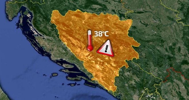 I danas će biti vruće: Narandžasto upozorenje zbog visokih temperatura u BiH
