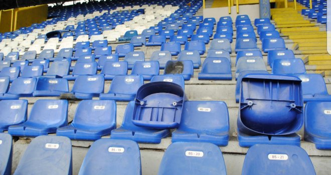 'Horde zla' napravili štetu stadionu Grbavica: Polomljene stolice, zaštitna ograda, slijede krivične prijave 