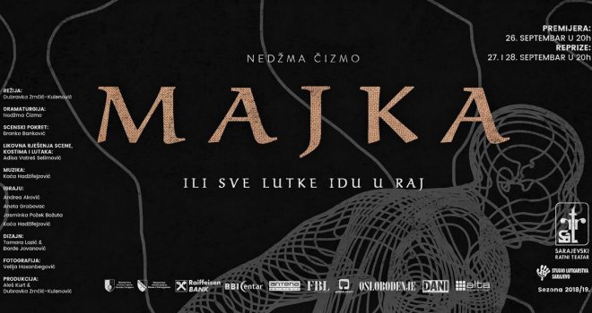 U SARTR-u premijera predstave 'Majka ili sve lutke idu u raj' autorice Nedžme Čizmo