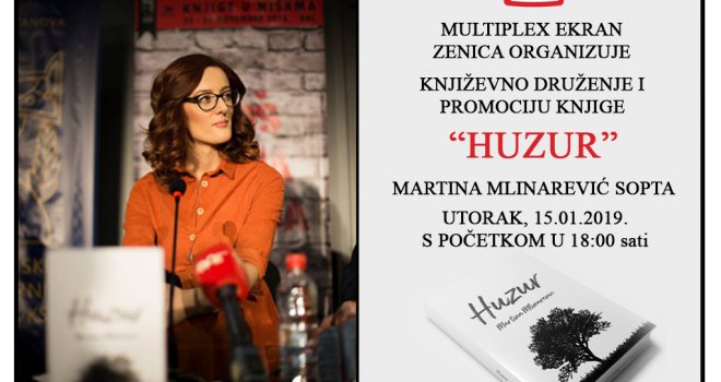 Promocija knjige 'Huzur' Martine Mlinarević sutra u 18 sati