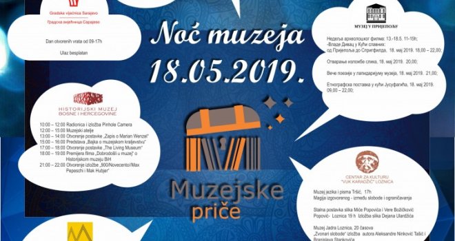 Počinje Noć muzeja 2019. u Sarajevu: Bogat i raznolik program za sve generacije