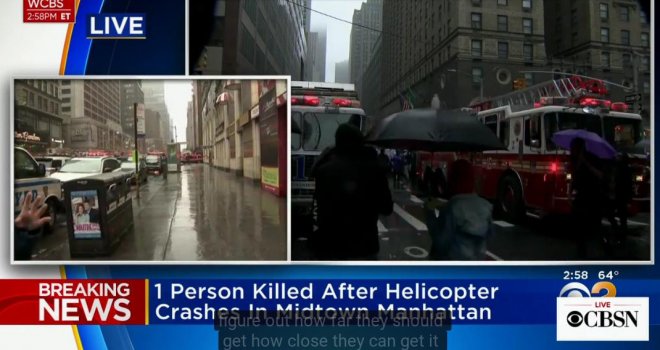  Helikopter se zabio u zgradu u strogom centru New Yorka, najmanje jedna osoba poginula