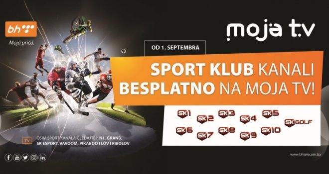 Kraj monopola Telemacha: Od sada Sport Klub kanali i na Moja TV - besplatno od 1. septembra!
