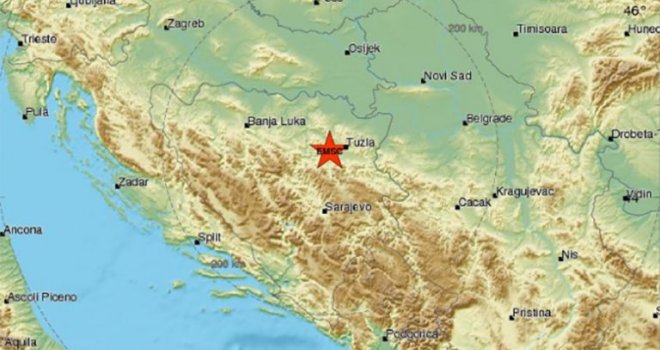 Novi zemljotres pogodio BiH, epicentar kod Tuzle