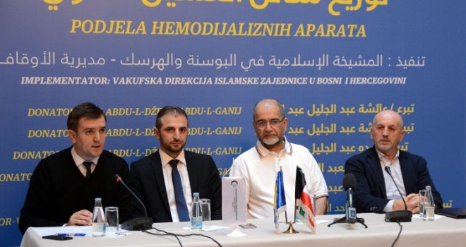 IZ u BiH u saradnji s kuvajtskom Fondacijom 'En-Nedžat' donira 10 hemodijaliznih aparata bh. klinikama