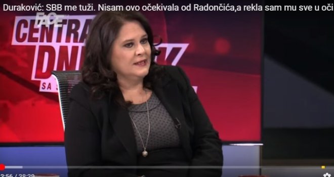 Jasna Duraković: Ne kajem se... Nisam ovo očekivala od Radončića, a rekla sam mu sve u oči... Sad me tuži!