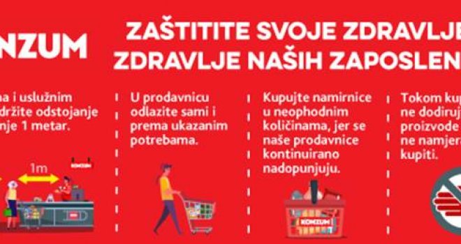 Konzum, PikaKartica i još četiri kompanije u BiH doniraju novac za nabavku testova