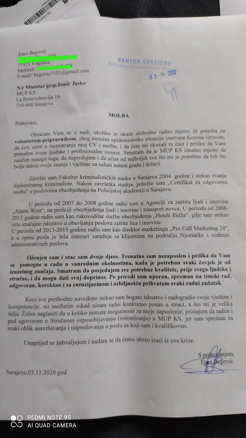 enes-begovic-pismo
