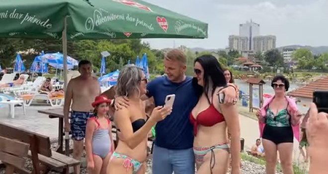 Stanivuković se podružio u gradu soli, kupači ga srdačno prigrlili: 'Nemoj se pokvariti, mi te volimo!'