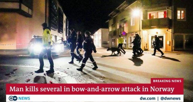 Napad lukom i strijelom u Norveškoj, petoro mrtvih: Ranjen policajac, objavljeni detalji