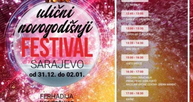 Bogat 'Novogodišnji ulični festival Sarajevo': Doznajte šta vas sve čeka na ulicama grada ova dva praznična dana