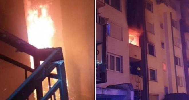 U požaru u stambenoj zgradi smrtno stradale dvije osobe, jedna porodica spašena u zadnji tren