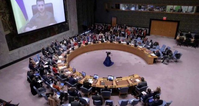 Zelenski Vijeću sigurnosti UN-a: Rusi su civile ubijali iz užitka, bacali ih u bunare, silovali žene pred djecom, spaljivali tijela