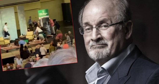 Brutalni napad snimljen: Čuveni književnik Salman Rushdie uboden u vrat u New Yorku, iznijeli ga na nosilima