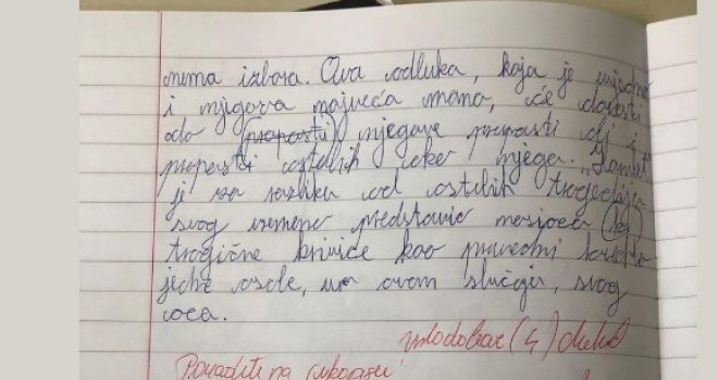 Nastavnica Bosanskog jezika smanjila ocjenu učeniku zbog rukopisa, a onda spojila negaciju i glagol!