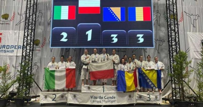 Bh. karatistkinje osvojile treće mjesto na Prvenstvu Evrope u tradicionalnom karateu