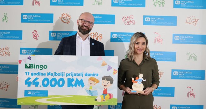 Lijep gest bh. kompanije:  Bingo donirao 44.000 KM SOS Dječijim selima