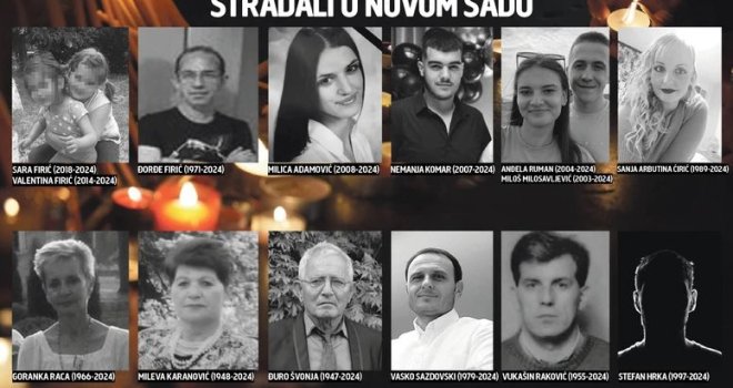 Fotografije poginulih u Novom Sadu slamaju srca: Najmlađa žrtva imala samo šest godina