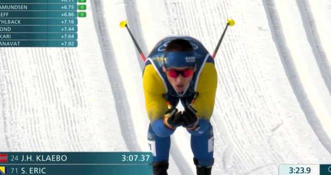 Strahinja Erić zauzeo 67. mjesto u sprint utrci u skijaškom tračanju i ostao bez četvrtfinala