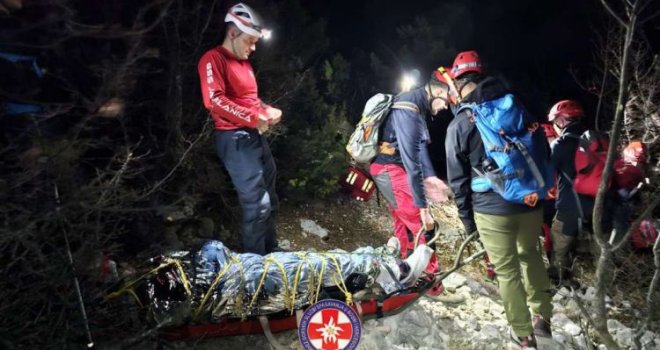 Pripadnici GSS-a spasili povrijeđenu žensku osobu na Čvrsnici