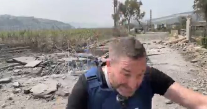 Zastrašujući snimak iz Libanona: Raketa pala na samo par metara od novinara RT-a