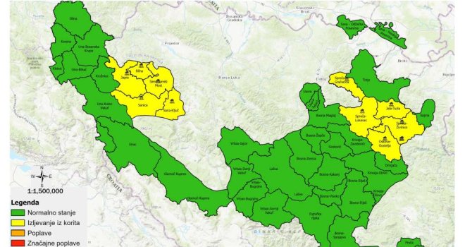 Alarmantno upozorenje: Ovom dijelu BiH prijete poplave, oglasila se Agencija