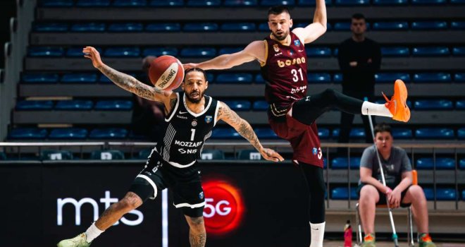 Bosna u Beogradu pružila odličan otpor, ali izgubila od Partizana u četvrtfinalnoj seriji ABA lige 