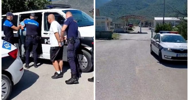 Policija privodi demonstrante na deponiji Uborak u Mostaru: Pokušali spriječiti prolazak kamiona s otpadom