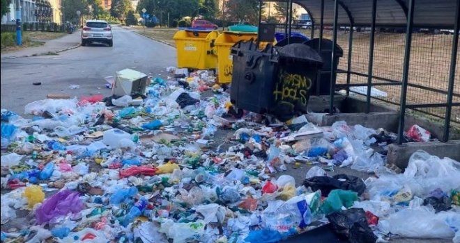 RAD objavio prizore iz Novog Sarajeva: Otpad izvučen iz kontejnera i razbacan po ulici