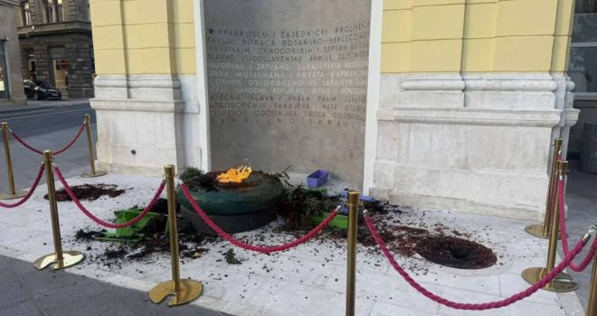 Pogledajte kako jutros izgleda spomenik Vječna vatra u Sarajevu: Ko je devastirao simbol antifašizma?!